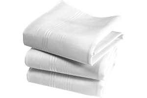 ‎VIVIENNE ET MERLIN Taschentücher für Damen, Premium, 100 % gekämmte Baumwolle, 35 cm x 35 cm, 3 Stück, Modell P06, sortiert, 45cm x 45cm