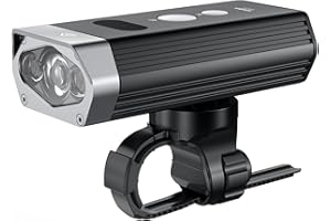 TOWILD Luci bici Luce bici anteriore Fari bici - Luci bici anteriori 2000 lumen Illuminazione abbagliante e abbagliante 5200 mAh USB