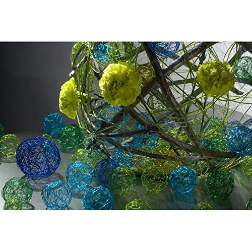 Drahtbälle Set 10-tlg. weiß (Klarsichtbox 1000 ml), Drahtkugeln weiß, Tischdeko, Deko für Hochzeit, Tischdekoration, Tischdeko - 7