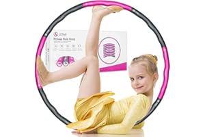 LETAO Hula Hoop Kids | 36 months to 12 years | Pink-Gray, 1.5 lb, 95cm | Hula hoop for kids Dismantleable & Electronic Instructions