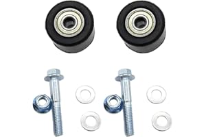 B Baosity 2 Pièces 8mm Noir Poulie Tendeur Chaîne Guide À Rouleaux pour Yamaha YFZ 350 Banshee Saleté Vélo Motocross ATV Quad