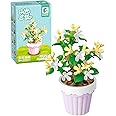 MEIEST Mini Flower Succulent Bonsai Building Block Set,Simulation Pot Plant Artificial Particle Flower Botanical Collection Construction Building Brick Toy,Home Decors (Fragrans)