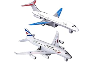DXPETA 2 Pcs Model Planes, Emirates A380 Airplane Toy, Airport Toy, A380 Model Plane, Aeroplane, For Boys & Girls, Ages 3-12