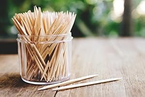 Inconnu am 1000 pièces Cure-Dents en Bois de Haute qualité, brochettes à Cocktail en Bois de 2,36 Pouces de Long, 2 x 500 pièces, amuse-Gueules, Bois bboo avec support Pratique