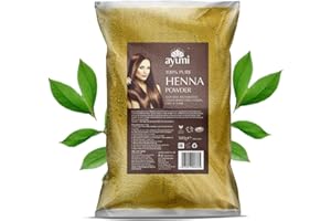 Ayumi Pure Henna 100% (Mendhi), 500g |Natural Dark Red Hair Dye |Chemical-Free Colour |Dandruff Prevention |Hair Growth & Moisture Conditioning Powder