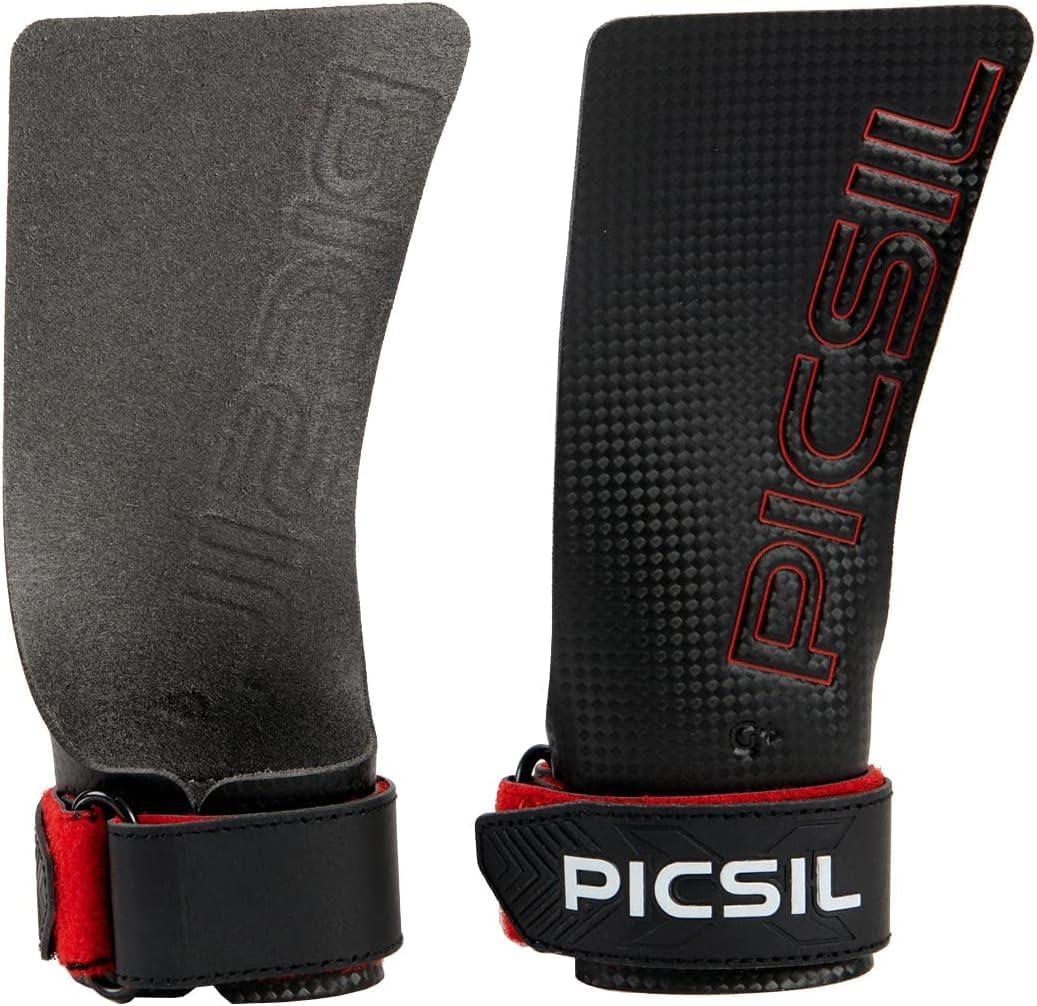 PICSIL - Calleras RX | Material de Fibra de Carbono | Uso con Magnesio | Agarre en Todas Superficies y Tipo de Barras | Diseñadas para Todos los Atletas