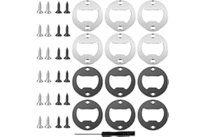 SLIVERDEW 12 sztuk otwieraczy do butelek ze stali nierdzewnej, otwieracz do butelek piwa, wkładki, metalowe elementy do otwierania butelek, z żywicy