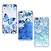 Produktbild Yokata [3 Packs] Huawei Honor 9 Lite Hülle Transparent Silikon Handytasche Handyhülle Schutzhülle TPU Handy Tasche Schale Etui Weich Silicone Bumper Ultra Dünn Slim Durchsichtig Motiv Muster Clear Backcover Schutz für Huawei Honor 9 Lite Cases Covers - Blauer Schmetterling + Weiße Blume + Blauer Lotus
