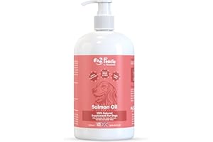 Foodle by Shampoodle Salmon Oil For Dogs, Cats, Horses, Ferrets and Pets- Pure Omega 3, 6 & 9 Fish Oil Food Treats Supplement for Natural Coat, Immune Support, Itchy Skin, Joint & Brain Health (500ml)