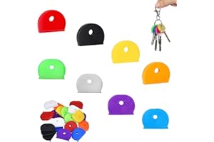 ANYUANKW 32 Piezas Tapas para Llaves,Etiquetas Cubiertas de Llave,Flexibles Anillas de Identificar Llaves para Fácil Identificación de Llaves de Puerta,8 Colores