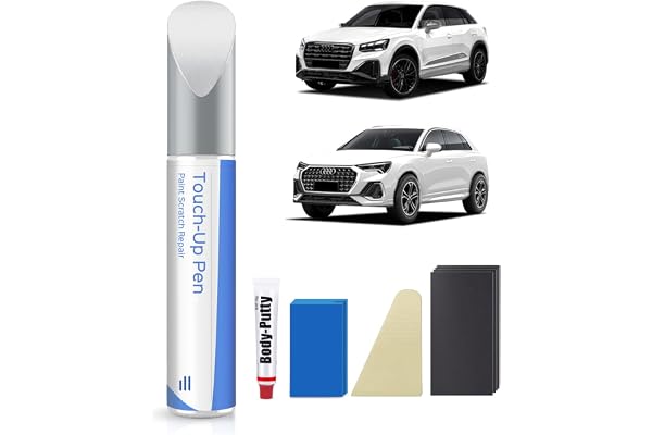 PARTS4EV LS9R/2Y Blanc Glacier Métallisé Kit de Peinture de Retouche – Correspondance Exacte pour Audi – Réparation des Rayures et Ébréchures