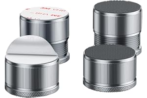 nediea Bed Risers 1.5in Heavy Duty, Metal Furniture Risers, Self-Adhesive Furniture Lifter Threaded Height Adjustment from 0.9"-1.7", Support up to 2200 Lbs, Set of 4 Pack (Grey)