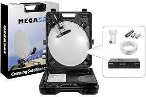 Megasat 9101628 antenne satellites Noir, Blanc - Antennes satellites (Noir, Blanc, 40 cm, 410 mm, 500 mm, 120 mm, 4,09 kg)