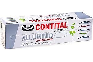 CONTITAL Rotolo Alluminio Professionale per Alimenti | 30 cm x 100 mt | Accessori Cucina, Carta Stagnola Alimenti, Rotolo Alluminio Cucina con Astuccio