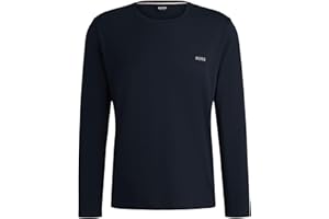 BOSS Mens Mix&Match LS-Shirt R Stretch-Cotton T-Shirt with Embroidered Logo