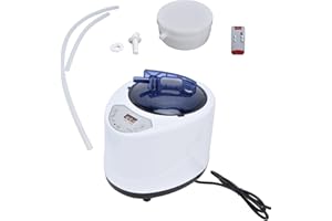 JIAWU Olla de vapor para sauna, vaporizador de sauna portátil de 2,6 litros, generador de vapor de acero inoxidable, máquina de spa con pantalla de temporizador, para ducha de spa en casa(Enchufe de la UE)