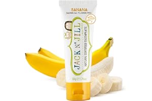 JACK N' JILL ................. SINCE 1949 Jack N' Jill Kids Natural Toothpaste, Made With Natural Ingredients, Helps Soothe Gums & Fight Tooth Decay, Suitable From 6 Months+ - Banana Flavour 1 x 50g