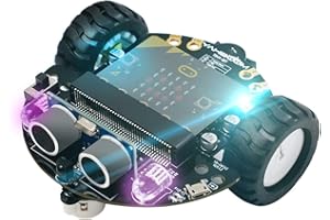 Yahboom Robotic Kit Micro:bit DIY Coding Smart Toys Car Science Building Kit Learning Educational Stem Projects for Kids Ages 8-12（Without Microbit）