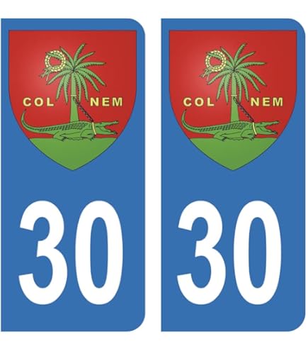 Plaque Signalisation 2 Autocollants Plaque Immatriculation – Croix Camarguaise, Région Occitanie Décoration Plaque Voiture Vinyle Durable