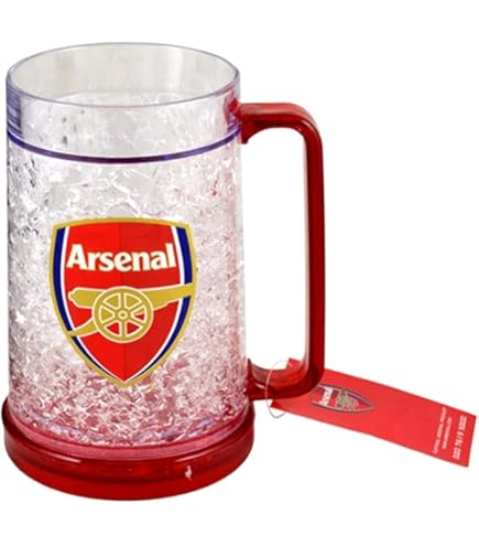 Arsenal Freezer Mug - Clear Plastic Crest Design For Icy Cold Drinks