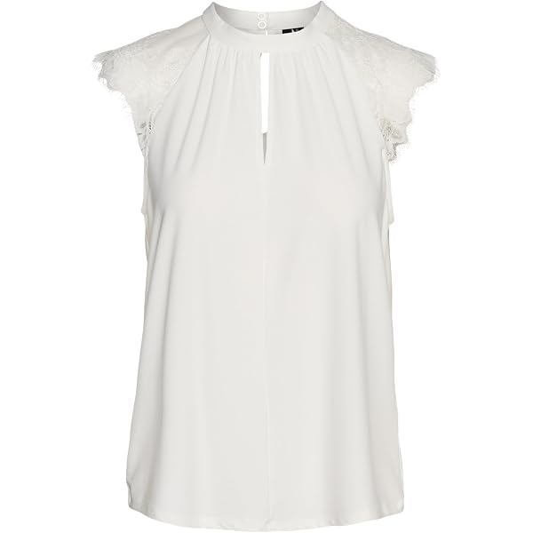 Vero Moda VMANA GA NOOS - Débardeur - snow white/blanc