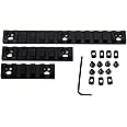 FOCUHUNTER Tactical Picatinny Rail 5-Slot 7-Slot 13-Slot Lightweight Aluminum Picatinny Rail Accessories 3-Piece Picatinny Weaver Rail for Outdoor Hunting