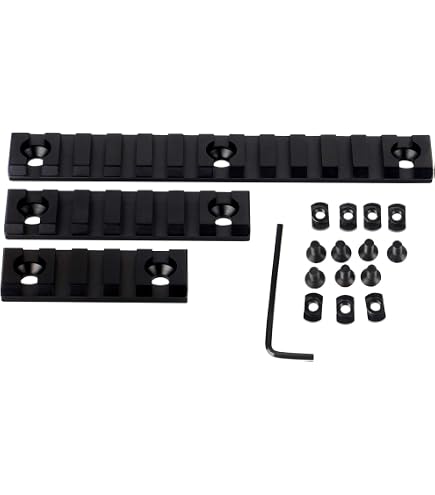 Handguard AR15 Free Float In Alluminio Anodizzato Nero - Lunghezza 10 Pollici, Sistema M-LOK, Bordo Smussato, Incluse Dado Canna In Acciaio, Per Fucili .223/5.56