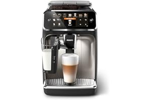 Philips 5400 Series Macchina da Caffè Automatica - Montalatte LatteGo, 12 Bevande, Display Intuitivo, 4 Profili Utente, Cromato (EP5547/90)