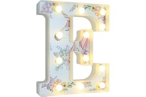 Vimlits Light Up Letters for Girls, Unicorn Gifts for Girls Bedroom LED Letter Lights Warm White Alphabet Sign Birthday Party Decorations Night Light Christmas Valentine Wall Table Decor - E