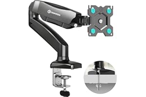ONKRON Bras Ecran PC de 13-32 Pouces Poids de 8 kg, Support Ecran PC Bureau Ressort à Gaz avec VESA 75x75 & VESA 100x100, Bras d'Écran Articulé Mouvement Plein, Pied Écran Ordinateur Noir G80-B