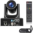 Meeasier NDI Camera, 20X Broadcast Live Streaming PTZ Camera for Church, Conference and Live Production, Video Conference Live Streaming Camera NDI HX 4.6 (Black)
