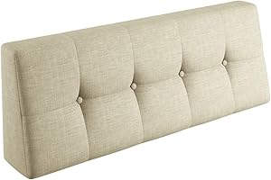 sunnypillow Coussin Dossier pour Palette Euro Canapé Intérieur/Extérieur Appui 120 x 40 x 20/10cm plusieures Tailles et Couleurs à Choisir Coussin Matelas en Mousse Ecru