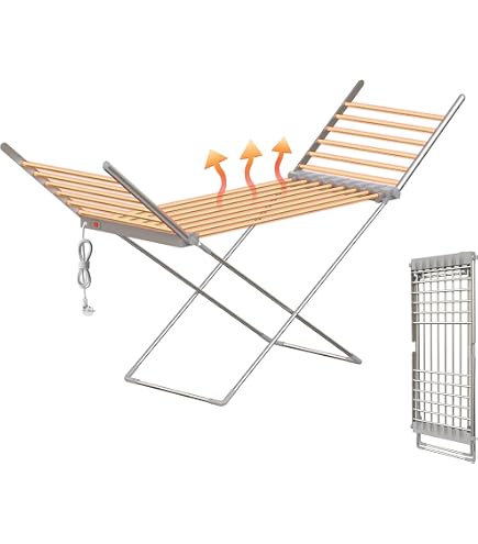 Produktbild von Ram® Deluxe-Wäscheständer Mit 3 Ebenen, Faltbar, Strapazierfähig, Mit 4