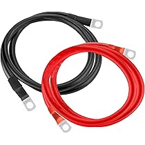 2 stuks accukabels, 16 mm², 30 cm accukabel, 12 V, 5 AWG