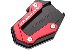 ZEXDDI Fit For DUCATI Multistrada V2 V4 S 2023 2024 Multistrada V4S V2S 2022 Motorcycle Kickstand foot Enlarger Support Side Stand Extension Pad (Red)