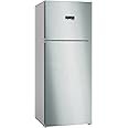 Bosch Series 4 Free-Standing Refrigerator 581 Liters with Freezer at top 186 x 75 cm Stainless steel, Anti-fingerprint, VitaFresh - KDN76XI30M, 1 Year Manufacturer Warranty