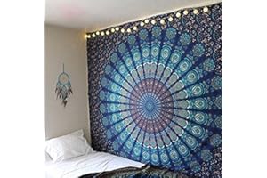 Craftozone Arazzo Regalo Arazzi Hippie Mandala Boho Psichedelico Intricato Indiano Appeso a Parete Copriletto