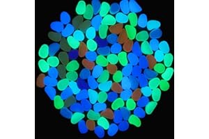Cafopgrill 100 Pcs Luminous Stone, Simulation Paving Stones Fluorescent Decoration Garden Patio Indoor Aquarium Pathway Landscape Decoration (05)