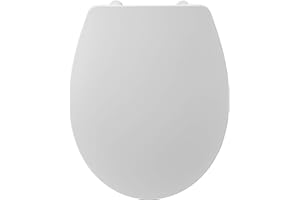 IDEAL STANDARD Porcher Abattant WC Simple E131601 Charnières plastique Blanc Résistant Thermodur Fixation par le dessous incluses