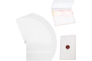 INNOVESS Vellum Jackets Paper 5x7'', 40Pcs Translucent Vellum Paper, Pre-Folded Vellums Wrap Jackets Envelopes for Wedding Invitations, Baby Shower, Birthday Party