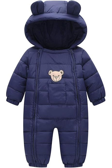 Combinaison Pyjama Bébé à Capuche Animale - Flanelle Chaud Hiver - Lapin, Dinosaure, Tigre - 0-3 Ans