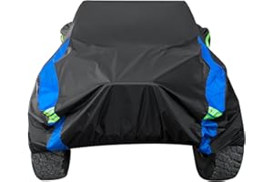 Avecrew Funda Impermeable para Jeep Wrangler de 4 Puertas, Todo Tipo de Clima, Cubierta de Lluvia para automóviles, Exterior Completo para Jeep Covers Compatible con JK JL TJ YJ CJ