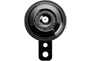 Klaxon Moto 12V, Klaxon Moto Avertisseur Motocycle Universel Horn, Corne Imperméable Noir, Universal Avertisseur pour Voitures, Klaxon Moto Avertisseur Motocycle Universel Horn pour Scooters Motos