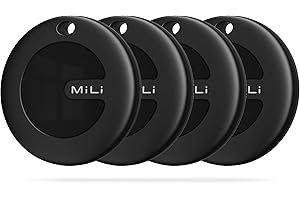 MILI MiTag Duo Smart Tracker for iOS or Android, Bluetooth Tracking Tag/Key Finder/Item Finder/Luggage Tracker for suitcases, Compatible with iOS and Google Find Hub App, IP67 Waterproof, 4 Pack