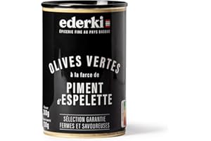 EDERKI - Olives vertes à la farce de piment d'Espelette 300g