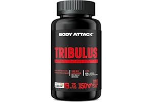 ‎BODY ATTACK Body Attack Tribulus mit 2400mg Tribulus Extrakt - hochdosierte & natürliche Kapseln mit Testosteron und Zink, Made in Germany, 75 Portionen - 150 Maxi Caps