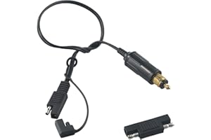 FUANA Cargador de batería para motocicleta BMW, cable de conexión SAE de 16.1 pulgadas, adaptador para carga de dispositivos, calefacción GPS, inflado de neumáticos