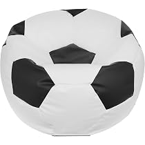 Ecopuf Pouf Ballon Football Drapeau Allemand - Fauteuil Poire Confortable 90x55cm