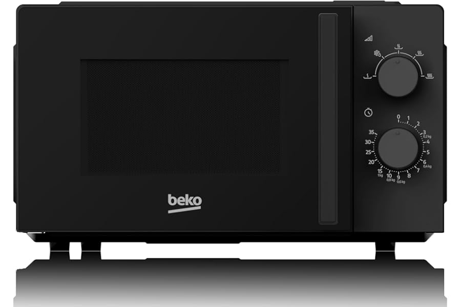 Beko - MOC20100B2 - Microwave Oven, 5 Power Levels, 20 Litres, 700 W, Freestanding, Timer 35 min - Black