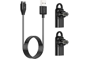 AUARTE Cavo di ricarica per Garmin Watch con adattatori di tipo C, cavo di ricarica USB da 3.3 m, per Garmin Fenix 5, 5S, 5X, 6, 6S, 6X, 7, 7S, 7X, Pro, Vívoactive 3, 4 4S, Forerunner 55 945, Venu 2 2S, ecc